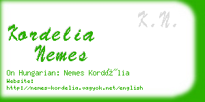 kordelia nemes business card